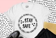 Catch Certain Amount of Information at A Glance with Wordless Piece of Tees Art stay safe slogan tees